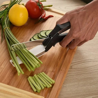 Salad Chopper Board Scissors - LightsBetter